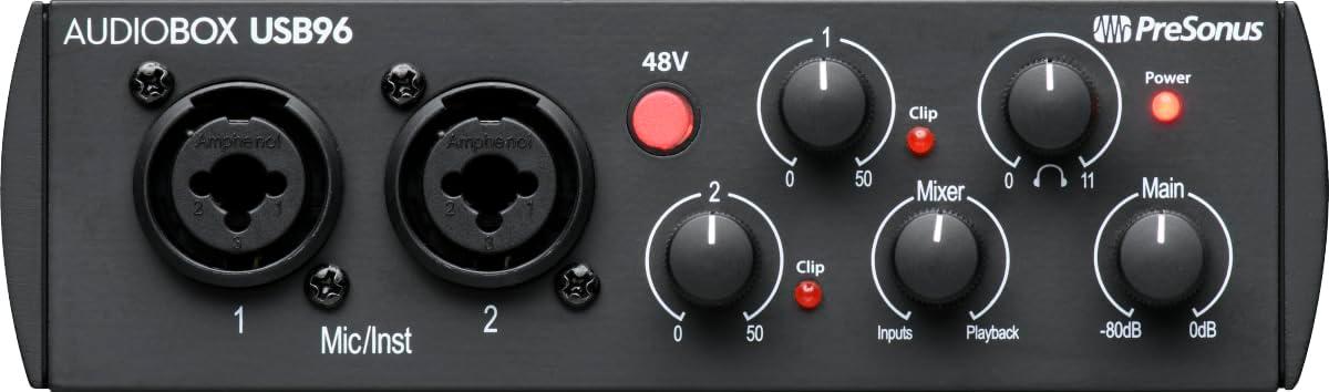 imagePreSonus AudioBox USB 96 Bundle  USB Audio Interface XLR Interface for Guitar Device for PC ampamp Mac Complete Recording Package with Studio One Pro Music Production Home StudioAudio Interface