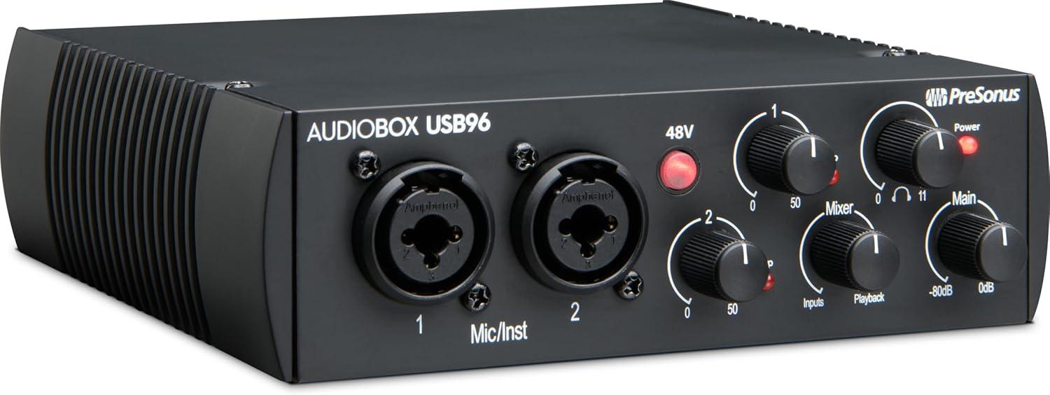 imagePreSonus AudioBox USB 96 Bundle  USB Audio Interface XLR Interface for Guitar Device for PC ampamp Mac Complete Recording Package with Studio One Pro Music Production Home StudioComplete Bundle  Speakers  Mic  and Headphones