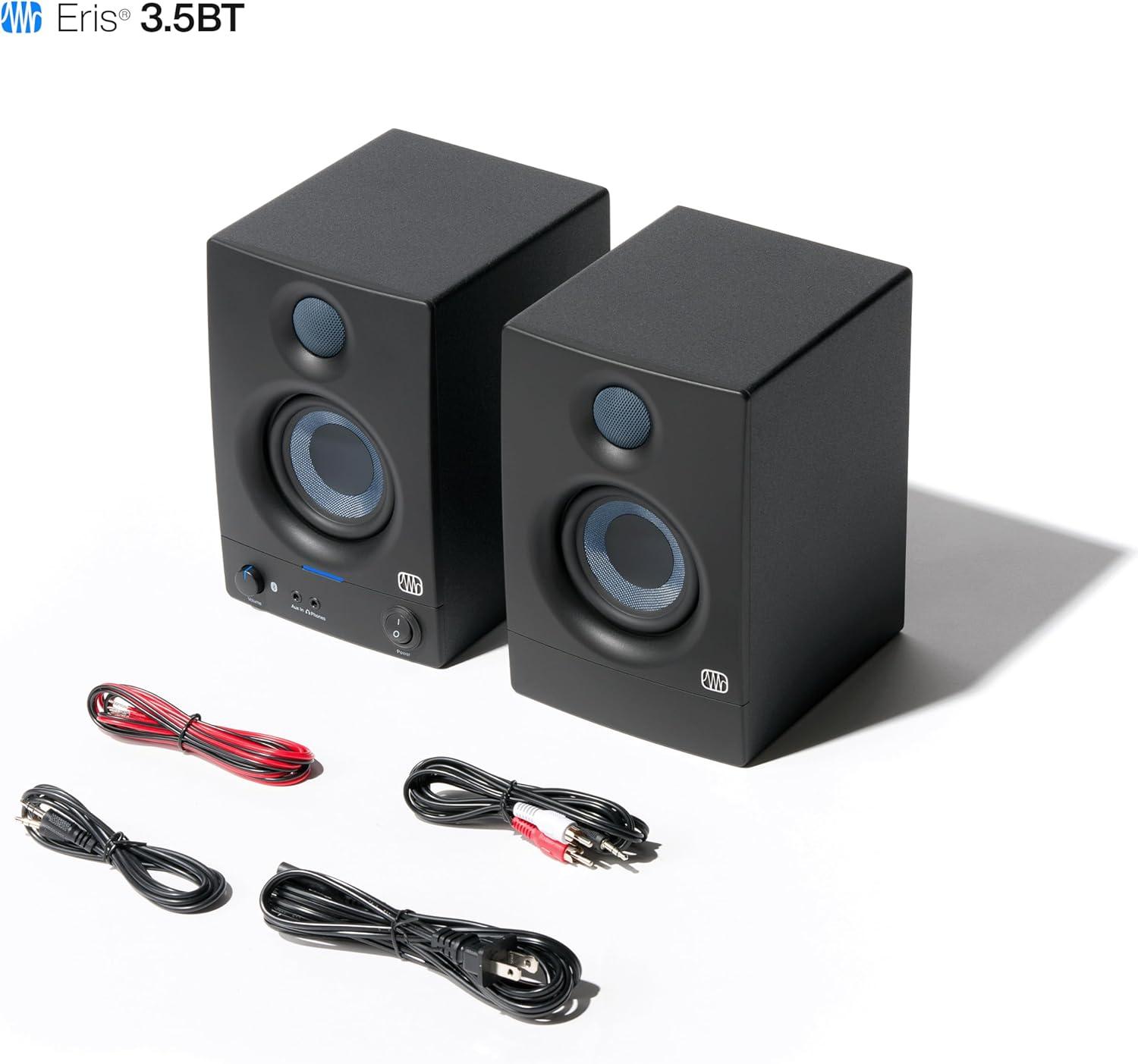 imagePreSonus Eris 35BT Studio Monitors Pair  35quot Inch Powered Speakers Bookshelf Speakers Stereo Desktop Computer Near Field Music Production Audio Mixing Recording35 BT