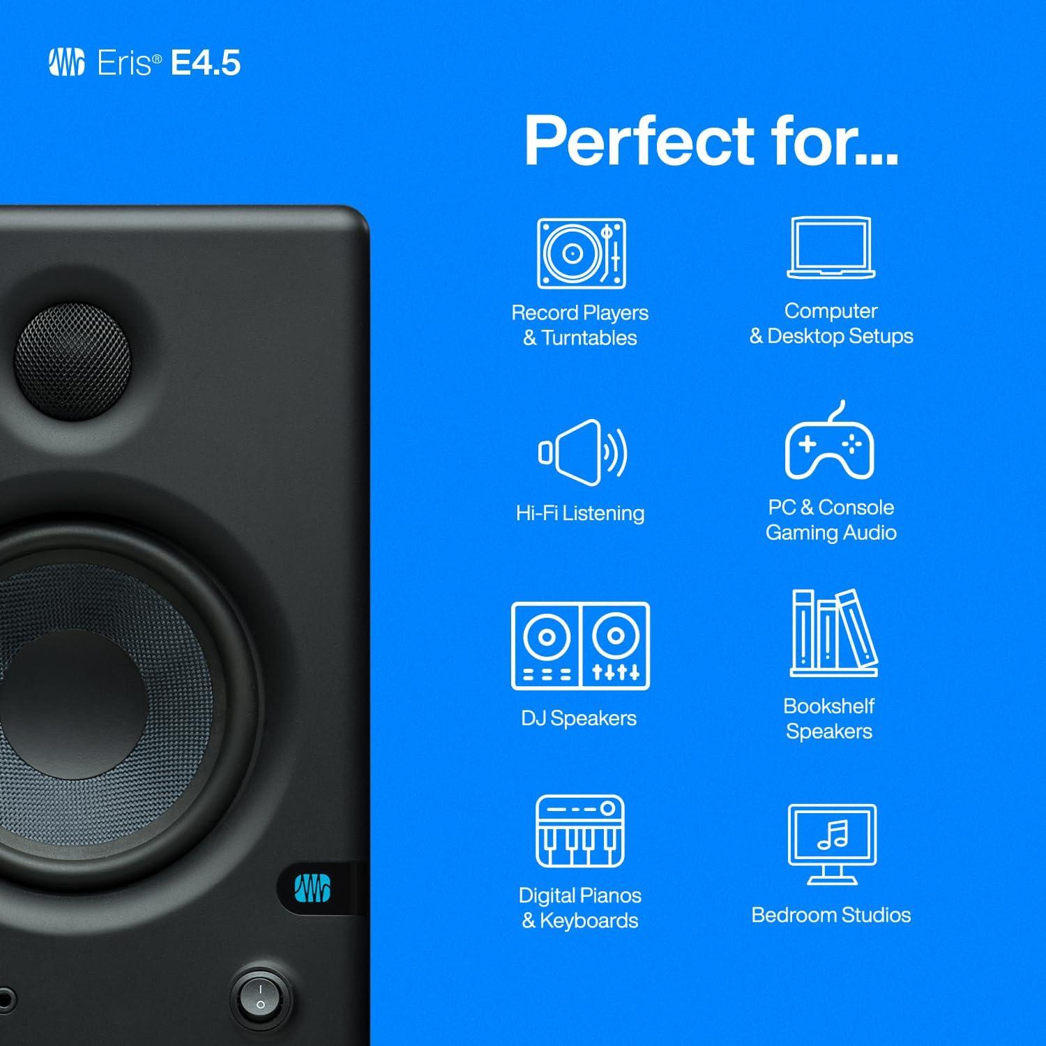 imagePreSonus Eris 35BT Studio Monitors Pair  35quot Inch Powered Speakers Bookshelf Speakers Stereo Desktop Computer Near Field Music Production Audio Mixing Recording45