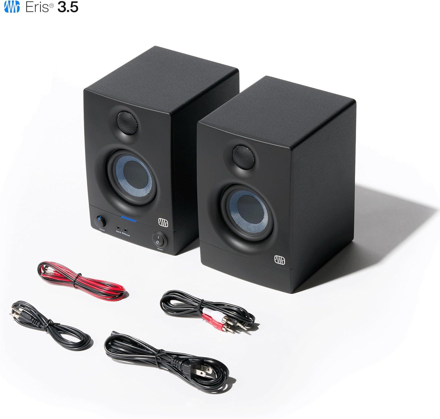 imagePreSonus Eris 35BT Studio Monitors Pair  35quot Inch Powered Speakers Bookshelf Speakers Stereo Desktop Computer Near Field Music Production Audio Mixing Recording35