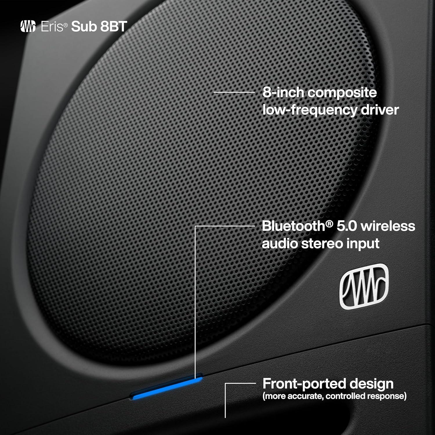 imagePreSonus Eris 35BT Studio Monitors Pair  35quot Inch Powered Speakers Bookshelf Speakers Stereo Desktop Computer Near Field Music Production Audio Mixing Recording8 Sub BT