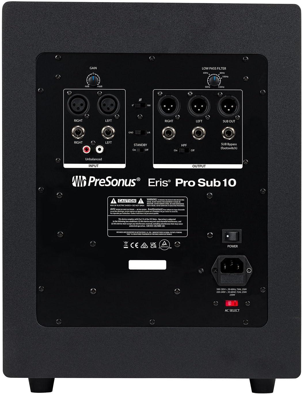 imagePreSonus Eris Pro Sub 10  10inch Active FrontFiring Studio Subwoofer