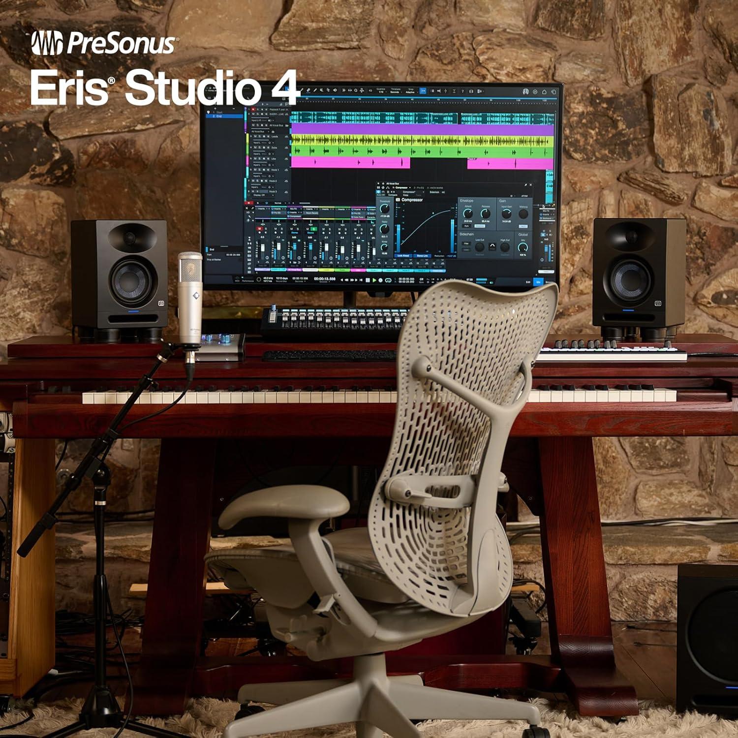 imagePreSonus Eris Studio 4 45inch 2Way Active Studio Monitor with EBM Waveguide4 Near Field Studio Monitor