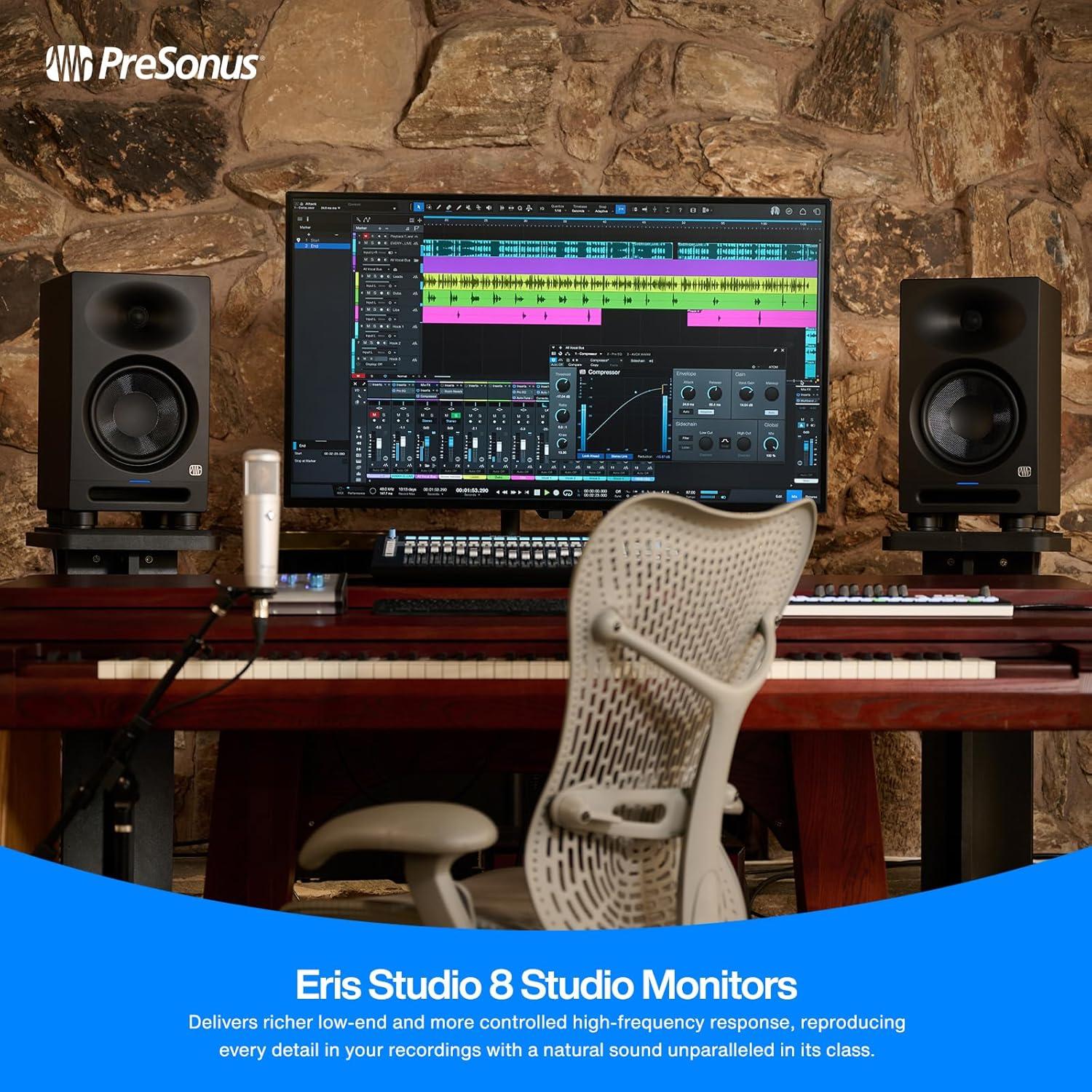 imagePreSonus Eris Studio 4 45inch 2Way Active Studio Monitor with EBM Waveguide8 Near Field Studio Monitor