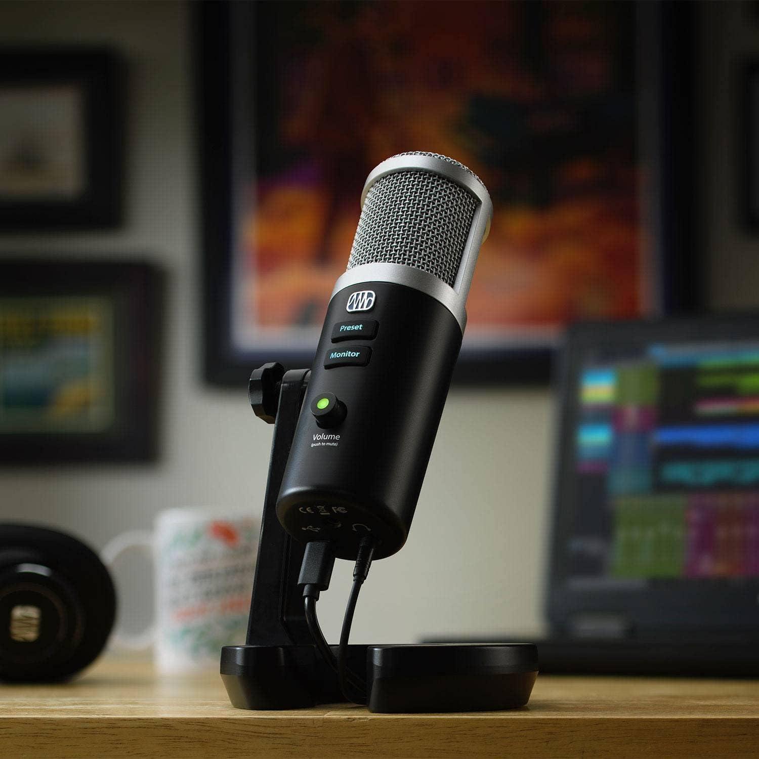 imagePreSonus Revelator Dynamic USB Microphone for recording podcasts and streaming with onboard effects and easytouse presets plus a builtin mixer and Studio One DAW Recording SoftwareRevelator USBC Condenser Mic