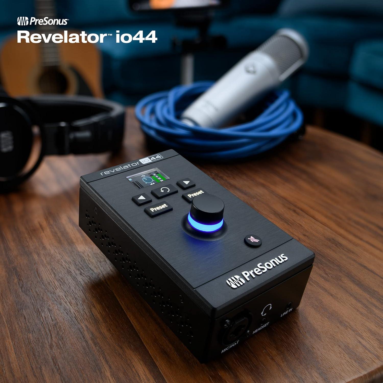 imagePreSonus Revelator io44 USBC Audio Interface for music production and streaming with builtin mixer and easytouse effects presets plus Studio One DAW Recording SoftwareRevelator io44 USBC Interface