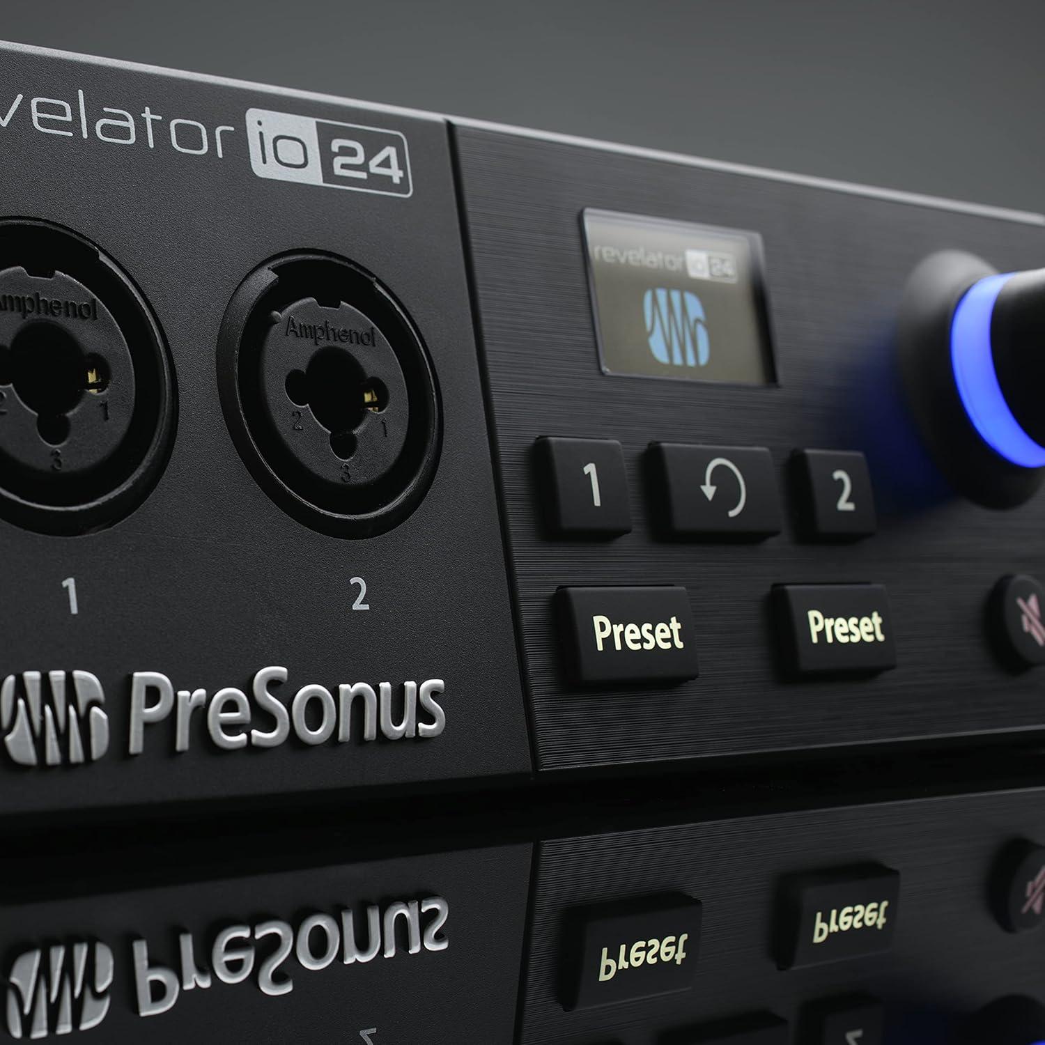 imagePreSonus Revelator io44 USBC Audio Interface for music production and streaming with builtin mixer and easytouse effects presets plus Studio One DAW Recording SoftwareRevelator io24 USBC Interface