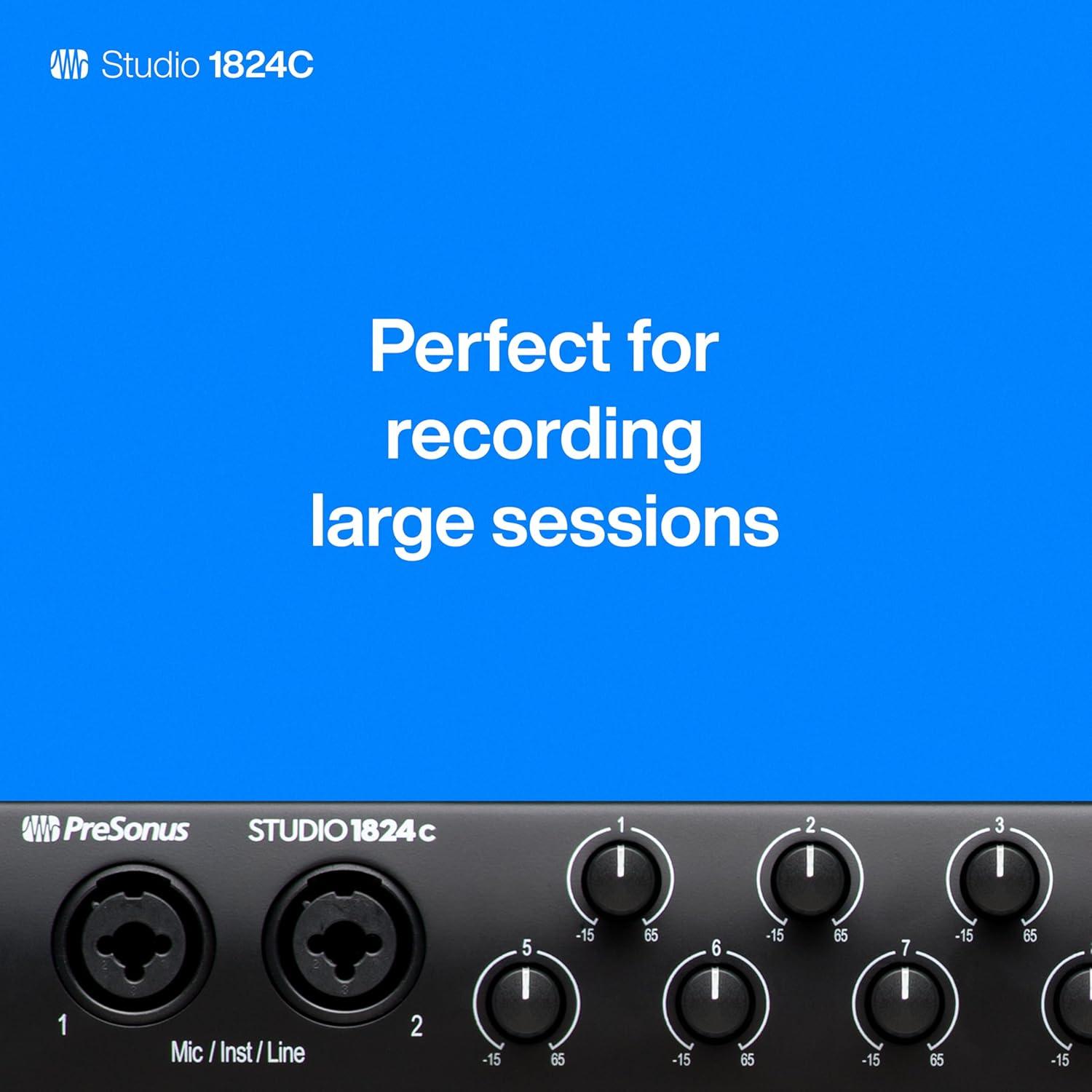 imagePreSonus Studio 1824c with Studio One Pro SoftwareStudio 1824c 4 Mic Pres10 Outs