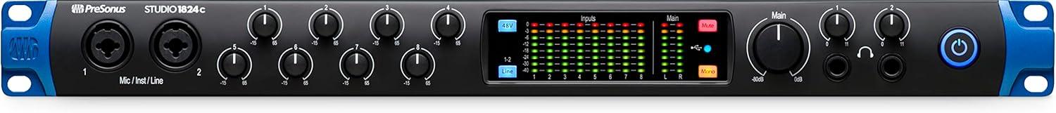 imagePreSonus Studio 1824c with Studio One Pro SoftwareStudio 1824c 4 Mic Pres10 Outs