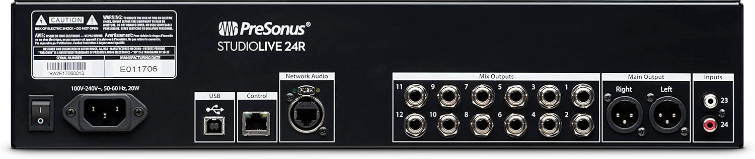imagePreSonus StudioLive Series III 16R Digital Rack Mixer with Studio One Pro SoftwareStudioLive 24R 26 Input  24 Mic Pres