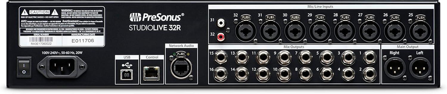 imagePreSonus StudioLive Series III 16R Digital Rack Mixer with Studio One Pro SoftwareStudioLive 32R 34 Input  32 Mic Pres