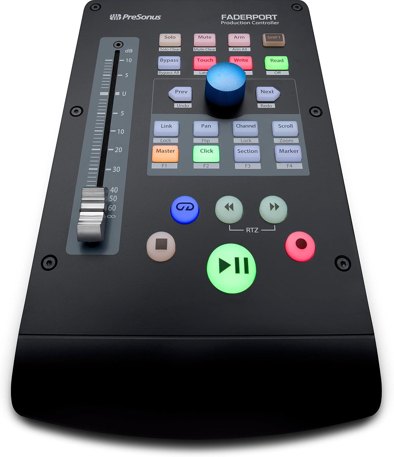 imagePreSonus ioStation 24c 2x2 192 kHz USB Audio Interface and Production Controller with Studio One Artist and Ableton Live Lite DAW Recording Software1 Fader Control Surface  New Version