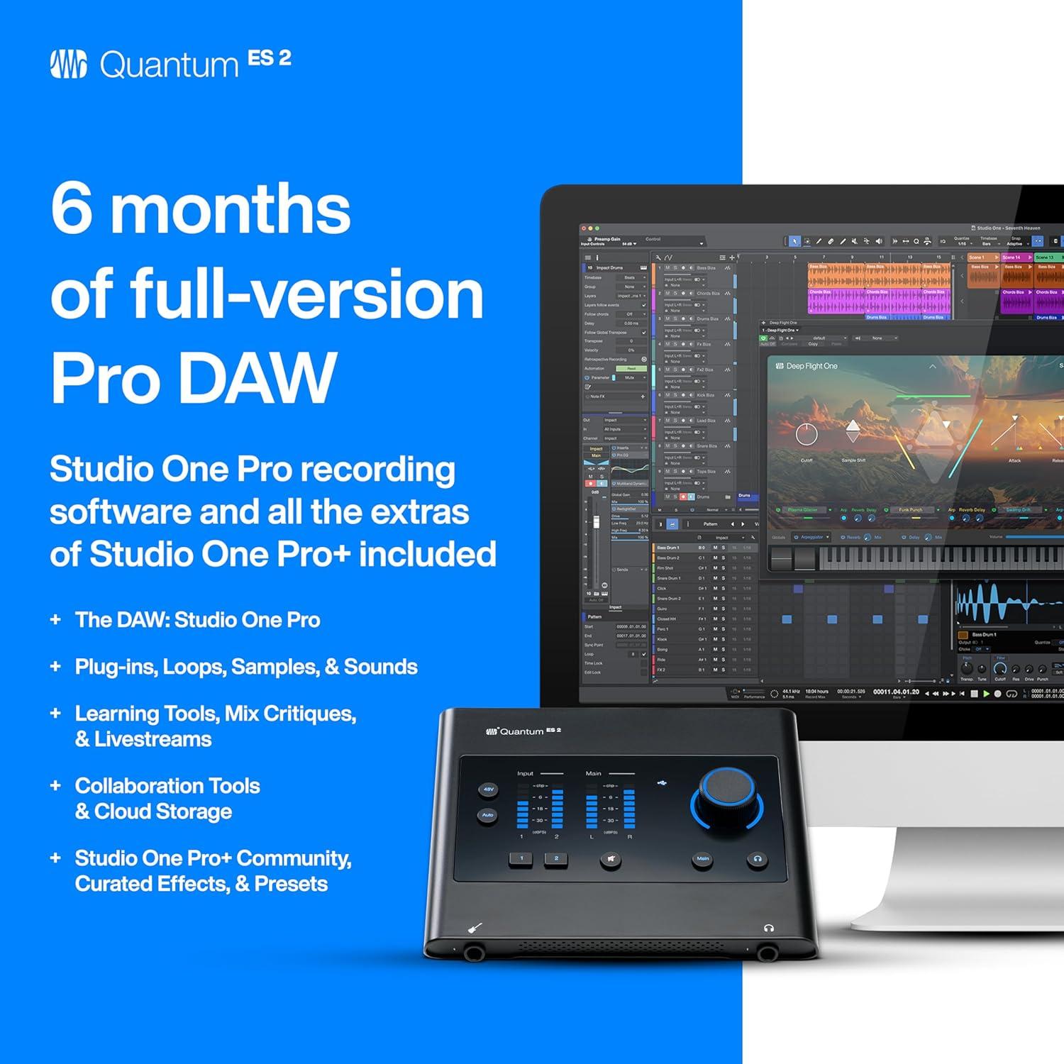 imageQuantum ES Ultimate Bundle with Studio One Pro SoftwareQuantum ES 2
