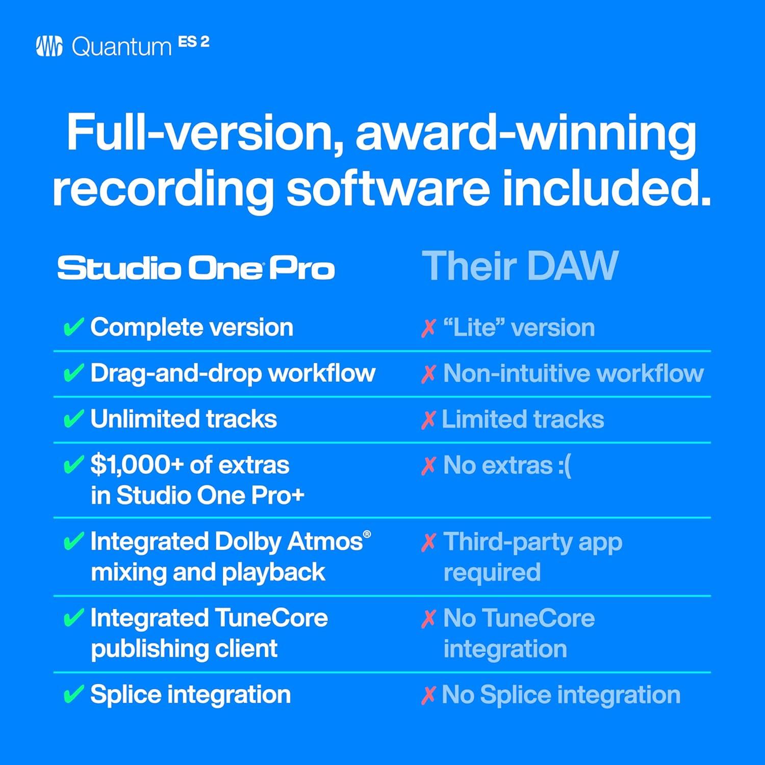 imageQuantum ES Ultimate Bundle with Studio One Pro SoftwareQuantum ES 2