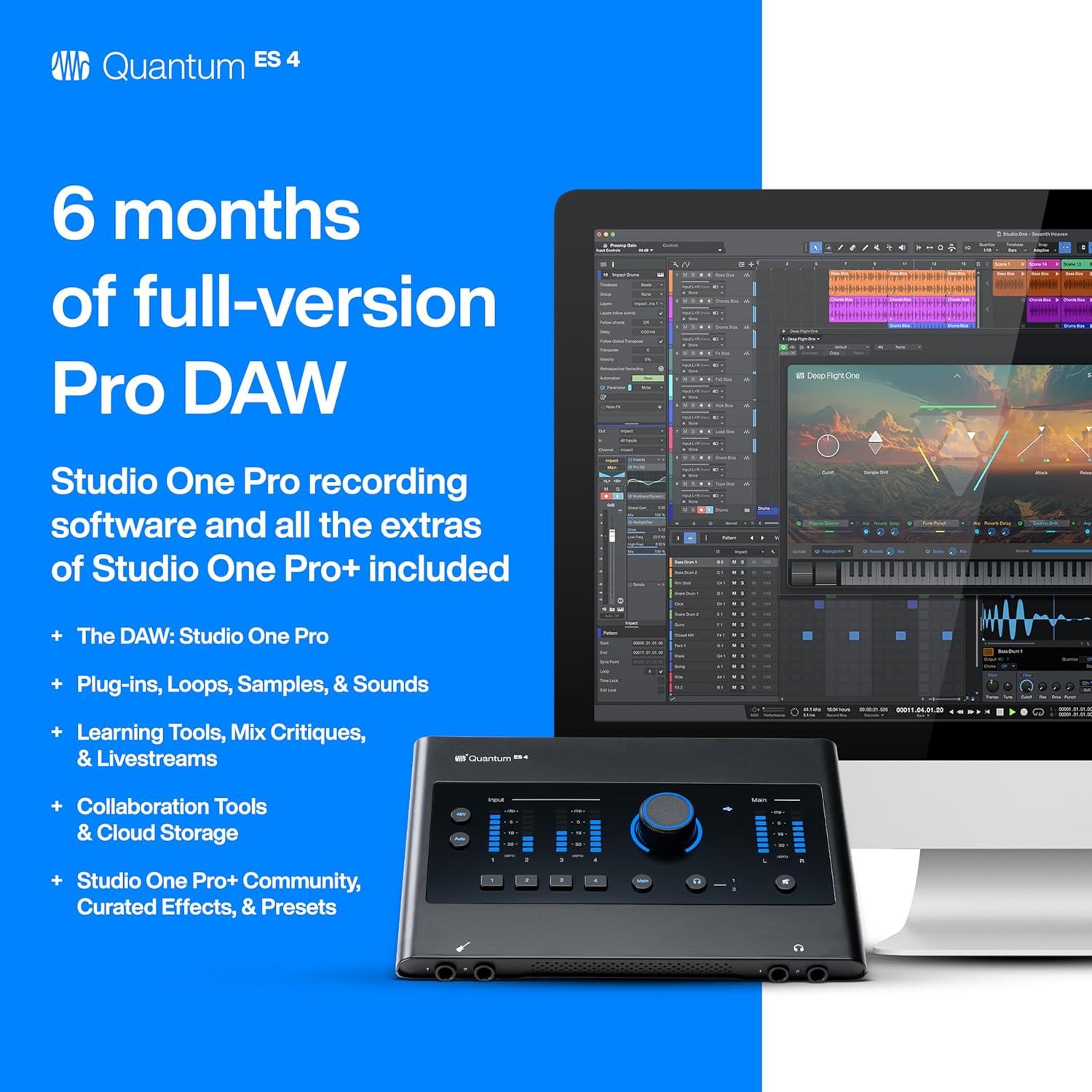 imageQuantum ES Ultimate Bundle with Studio One Pro SoftwareQuantum ES 4
