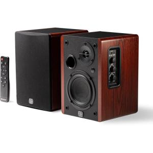 imagePreSonus Eris 35BT Studio Monitors Pair  35quot Inch Powered Speakers Bookshelf Speakers Stereo Desktop Computer Near Field Music Production Audio Mixing Recording4 BT Woodgrain